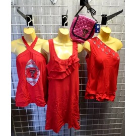 Kotch Texas Tech Women's Medium Three Assorted Clothes, 2 Shirts, 1 Dress, Plus Purse