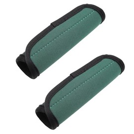 JAKOUE Airport Essentials: 2 Pcs Green Suitcase Handle Wraps - Soft Neoprene Grip for Stress-Free Travel