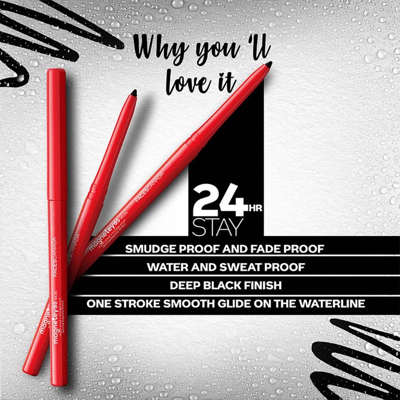 Faces Canada Magneteyes Range 3 In 1, Black, 13 g