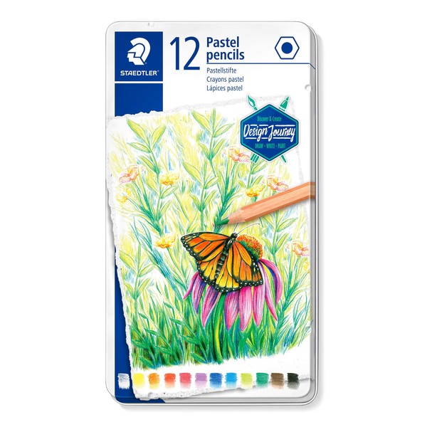 STAEDTLER Design Journey 146P M12 pastel coloured pencils, tin of 12