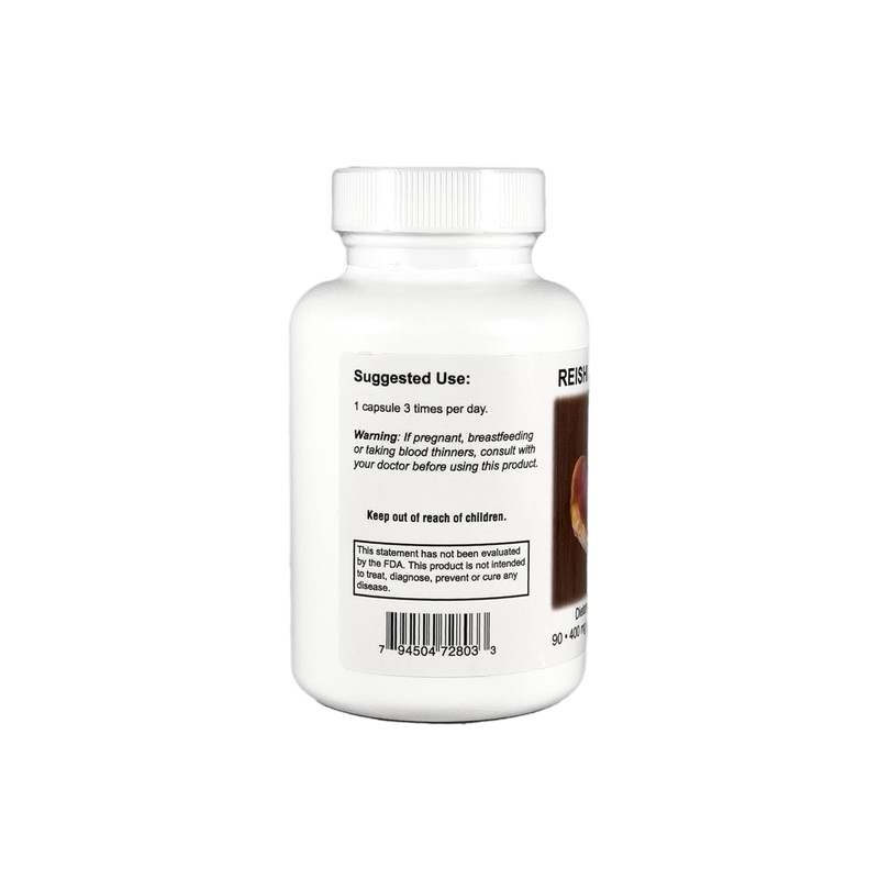 Supreme Nutrition Reishi Supreme, 90 Pure Reishi Mushroom Vegetarian Capsules