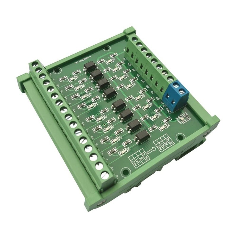 DONGKER Optocoupler Isolated Module,DC 24V to 5V 8-Channel Optocoupler Relay
