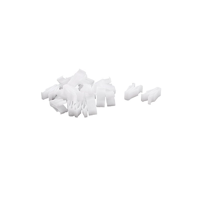 sourcingmap 20Pcs Auto Trim Instrument Panel Dashboard Plastic Fastener White