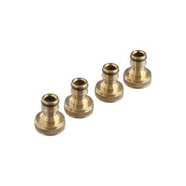 4Pcs Brass Tap Adaptors,3/4 Inch Thread Hose Water Pipe Connector Durable Hosepipe Water Hose Fitting Gardening Hose Quick Connector Tools