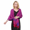 Lamca Women Pashmina Shawls and Wraps Scarf Soft Silky Reversible
