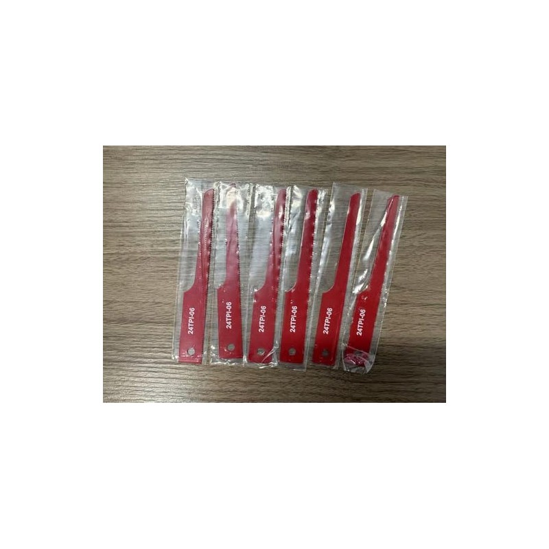 P4EV-6 Air Reciprocating Saw Blades, 6 Pack, 4” 24 TPI