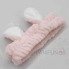 Pink Rabbit Face Wash Headband with Velcro Closure Bangs Holder 3ea