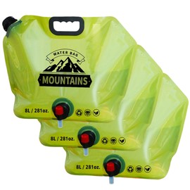 Hayaww 8 L Foldable Water Canister with Tap Foldable Water Bottle BPA-Free Water Bag for Camping Flexible Water Container Portable Foldable Drinking Bottle Hiking and Water Storage at Home (A)