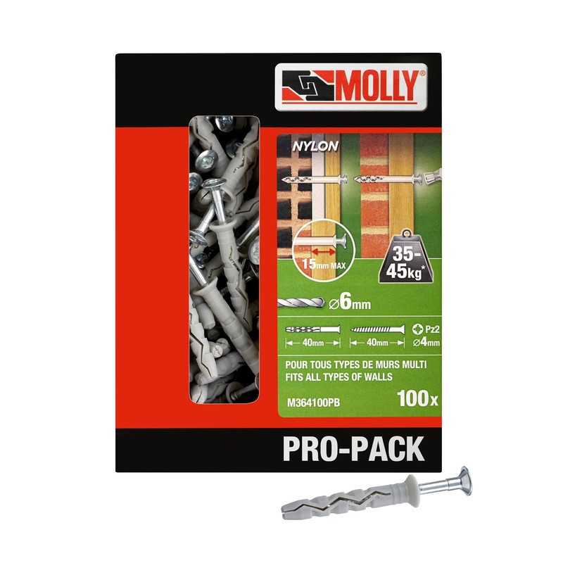 Molly M364100PB Accessory Plug Wrench 100 Pieces 6 x 40