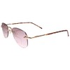 Square Aviator Rimless Tinted Lens Gold Bifocal Reader 1.00 Reading