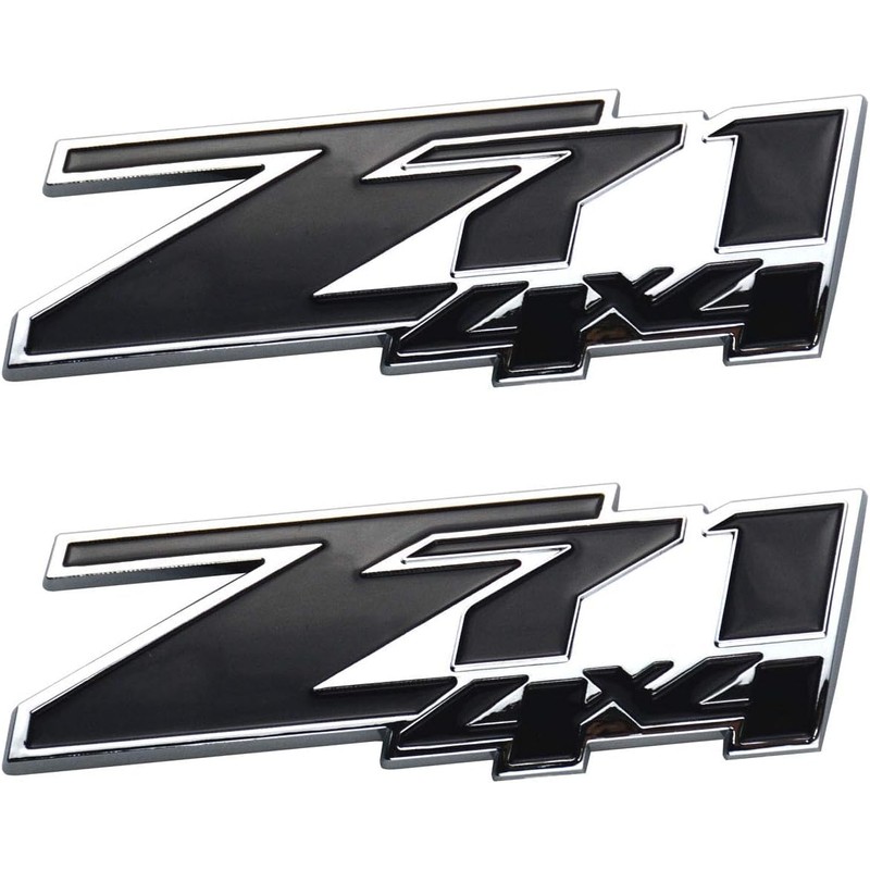 2Pcs Z71 4x4 Emblems 3D Badge Decal Nameplate Compatible with