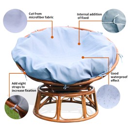 Lenahdale Papasan Cushion Covers Only, Outdoor Cushion Waterproof Slipcover for Papasan Chair Cushion, Easy to Clean Internally Fixed Removable Zippered Papasan Cushion Cover
