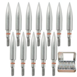 Field Points arrowheads 150 Grains Archery Field Points, 9/32'' Stainless Steel Screw in Archery Field Tips and Broadheads (1 Dozen 12 PCS), 2.9*2.3*0.6