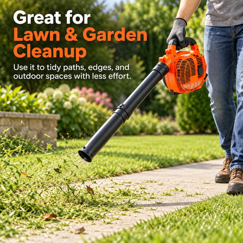 Gas Leaf Blower for Lawn & Garden – 25.4cc 2-Stroke