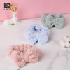 Women's Pineapple Plaid Bow Sports & Face Washing Headband 16*9cm/Pink 15ea