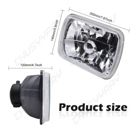 CHUSYYRAY Pair 7x6" LED Headlight For Chevy Express Cargo Van 1500 2500 3500 Truck