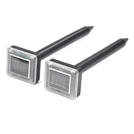 2pcs Garden Solar Powered Ultrasonic Repeller Pest Rodent Mouse Mice Snake Repellent