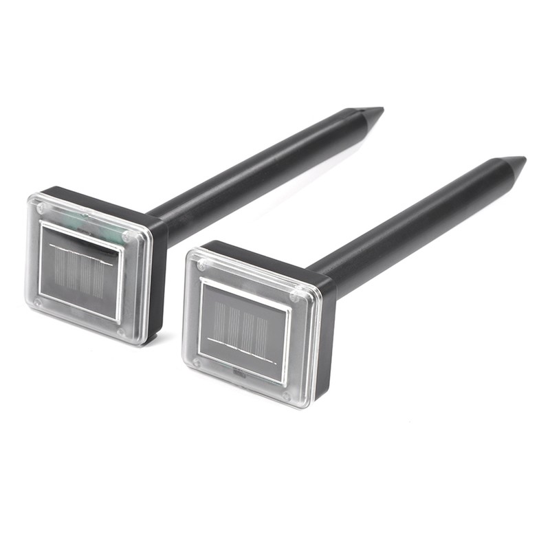 2pcs Garden Solar Powered Ultrasonic Repeller Pest Rodent Mouse Mice