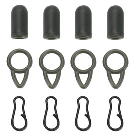 SG Store 16 Sets Micro Rig Swivel Terminal Tackle Standard Run Ring Kit for Carp Fishing Carp Coarse Fishing Tackle Rings Rigs Connector