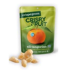 Crispy Green Natural Freeze-Dried Fruit, Tangerine, Single-Serve, No Sugar Added, 0.42 Oz (Pack of 12)