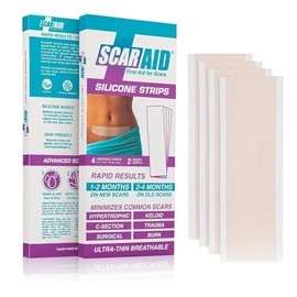 ScarAid- FÓRMULA DE SILICONA DE GRADO PROFESIONAL: las láminas de silicona ScarAid utilizan silicona de grado profesional clínicamente probada para reducir la apariencia de las cicatrices. Este es el