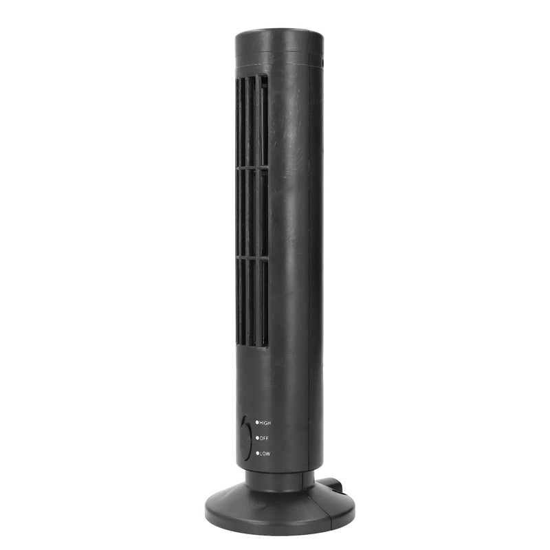 Tower Fan USB Bladeless 2 Speeds Quiet Energy Saving Portable