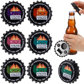 Yiyiring 12 Pcs Dumpster Fire Magnetic Bottle Openers Funny Magnet Beer Bottle Openers Emotional Support Appreciation Gifts Bulk for 911 Dispatcher Nurse Teacher Volunteers Thank You Gag Gifts Bulk