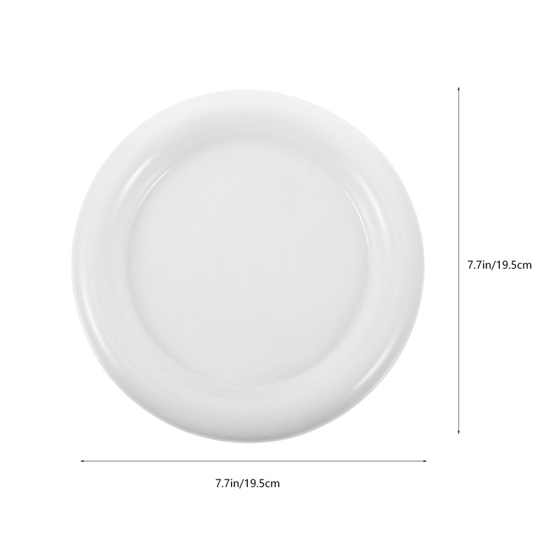 MAGICLULU 1pc Ceramic Salad Dish White Dinner Plate Ceramic Breakfast