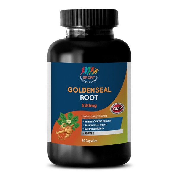 Organic Goldenseal - 520MG GOLDENSEAL ROOT - Protects the Liver - 1 Bot 50 Ct