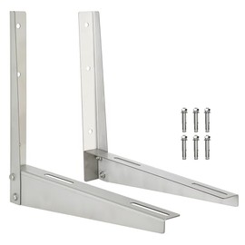 Axmorety Stainless Steel Mini Split Wall Mounting Bracket for 9000-36000 BTU Air Conditioners,Heavy Duty AC Support Bracket Outside, Minisplit Condenser Wall Mount Holds Up to 400lbs