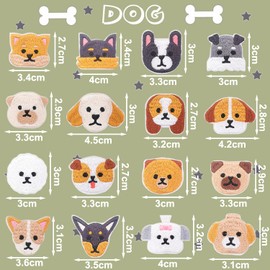 16 Pieces Iron on Patches, Embroidered Patches for Clothing Jackets Appliques Stickers Sewing On Patches for Clothes Bag Jackets Jeans Dress Hats DIY Accessories