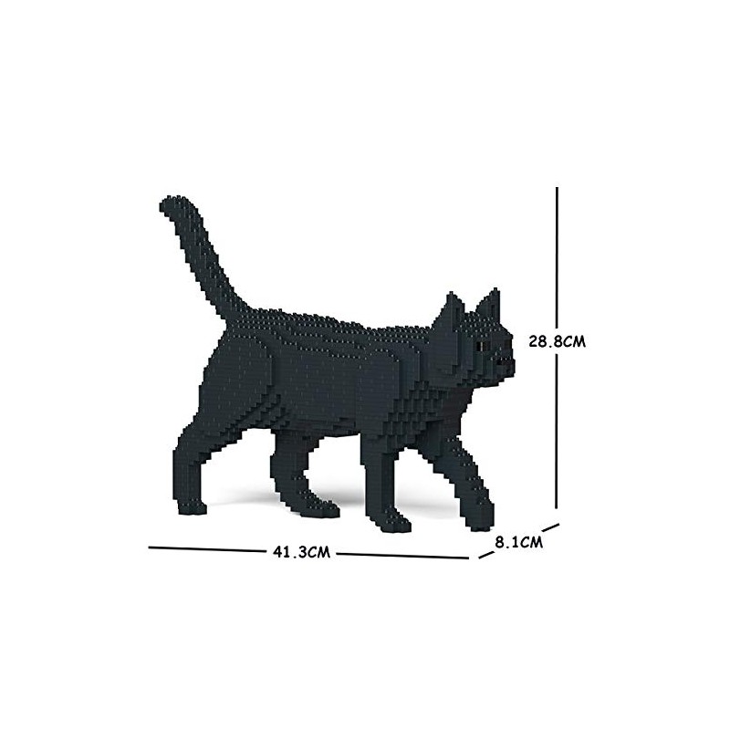 JEKCA Cat 07S-M02 | Black Cat Plastic Building Blocks |