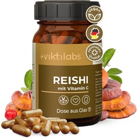 viktilabs Viktilabs? - Premium Reishi capsules with vitamin C - high dose with 495 mg Reishi extract per capsule | 70 day supply | Laboratory tested | Developed in Germany | Medicinal mushroom extract without additives