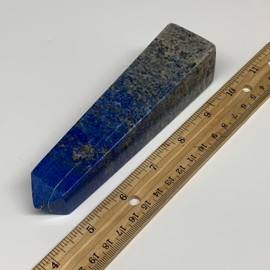 328.7g, 5.5"x1.3"x1.4", Natural Lapis Lazuli Tower Point Obelisks 4 Sided Healing from Afghanistan, Collectible, Home Decor, B30469