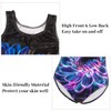 MOLLDAN - Maillot de gimnasia para niñas, Conjunto de flores