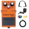 Boss DS-1 Distortion Bundle with Power Supply, Instrument Cable, Patch