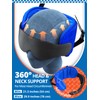 Travel Pillows for Airplanes with Sleep Eye Mask, Chin Strap,