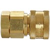 Snap-Tite BVHC4-4F Brass H-Shape Quick-Disconnect Hose Coupling, Sleeve-Lock Socket, 1/4"