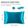 PiccoCasa Satin Pillowcases for Hair and Skin with Eye Mask
