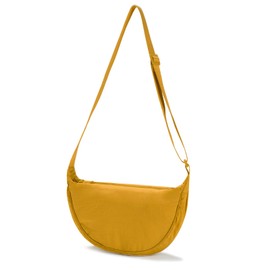 WEARLY Dumpling Bag Nylon Crescent Bag for Women Men Hobo Cross Body Bag Waterproof and Lightweight Dumpling Crossbody Bag for Women Chest Bag Shoulder Bag with Adjustable Shoulder Strap