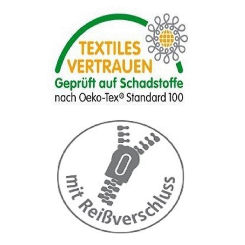 Protex 2-Piece Reversible Bed Linen Cotton Renforce Black White 135