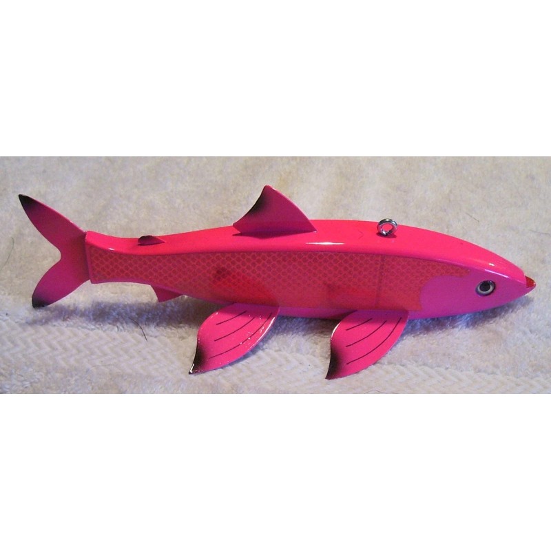 Decoy BEAUTIFUL STYLE 8" WOOD ICE SPEARING DECOY UNUSED PINK