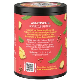 Ostmann Spices - Let's Do Asian | Spice Preparation for Wok Dishes or Ramen | Spicy Allrounder with Coriander and Lemongrass | 75 g in Recyclable Metal Tin