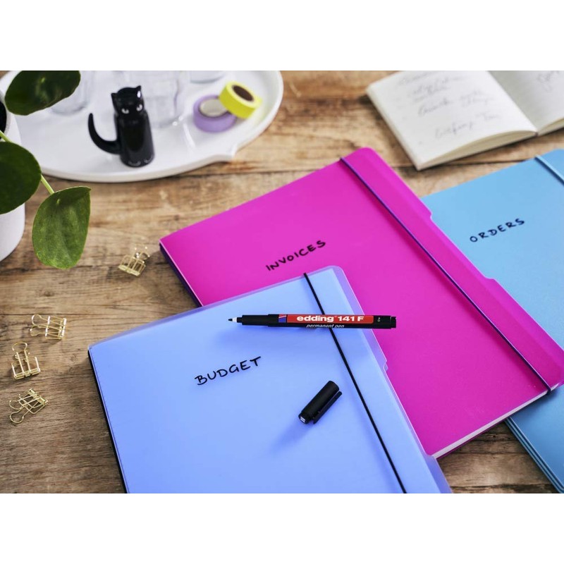 edding 141 F permanent pen - black - 1 pen