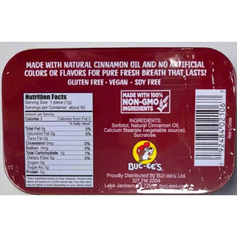 Buc-ee's Cinnamon Mints