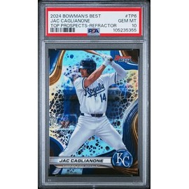Graded 2024 Topps Bowmans Best Jac Caglianone #TP6 Top Prospects Refractor Rookie RC Baseball Card PSA 10 Gem Mint