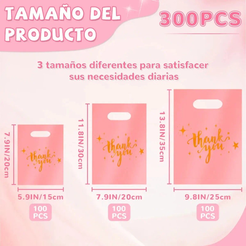 300 Gracias Bolsa De Plastico Envio Regalo Boutique Embalaje