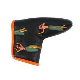 Golf Club Headcover - Premium Leather Embroidery for Mallet & Blade Putters, Stylish Golf Accessories, Perfect Golf Gifts for Men, Durable Club Protection (Hula Girl, Blade)