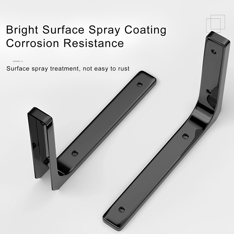 XSQD Pack of 4 Shelf Brackets, 90° Triangular Support Wall