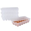 Bringer 4-Pack Clear Plastic Refrigerator Egg Containers, Egg Tray Holder